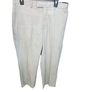 Perry Ellis Portfolio Mens Size 34x29 Gray Solid Dress Pants